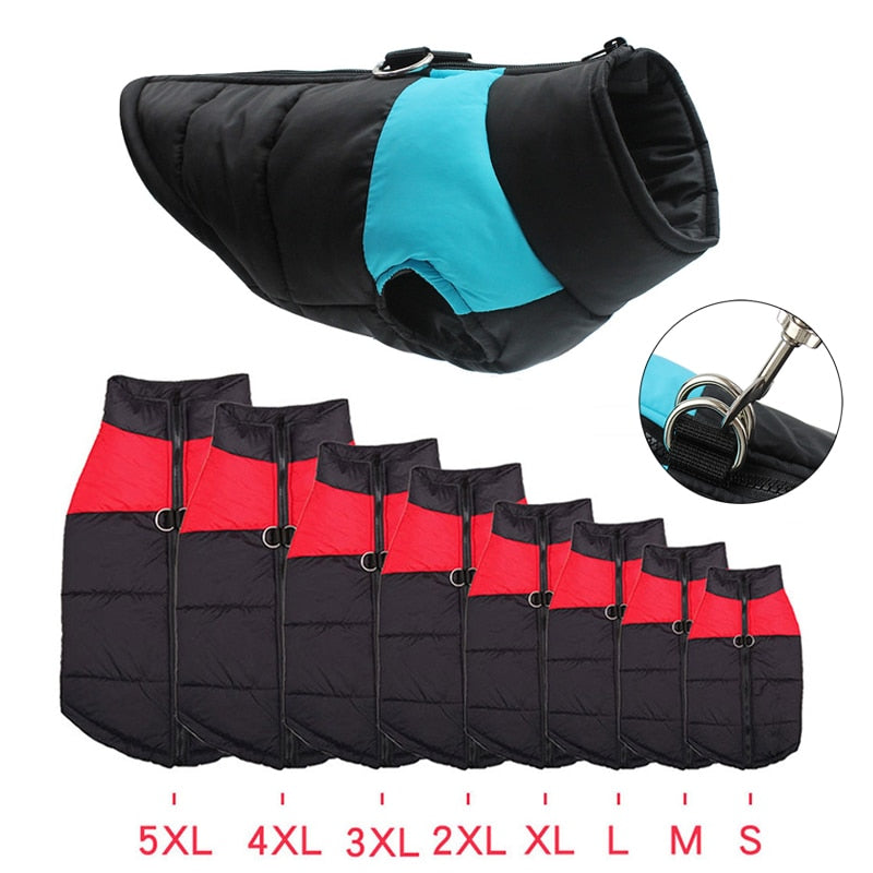 Waterproof Dog Padded Zipper Jacket