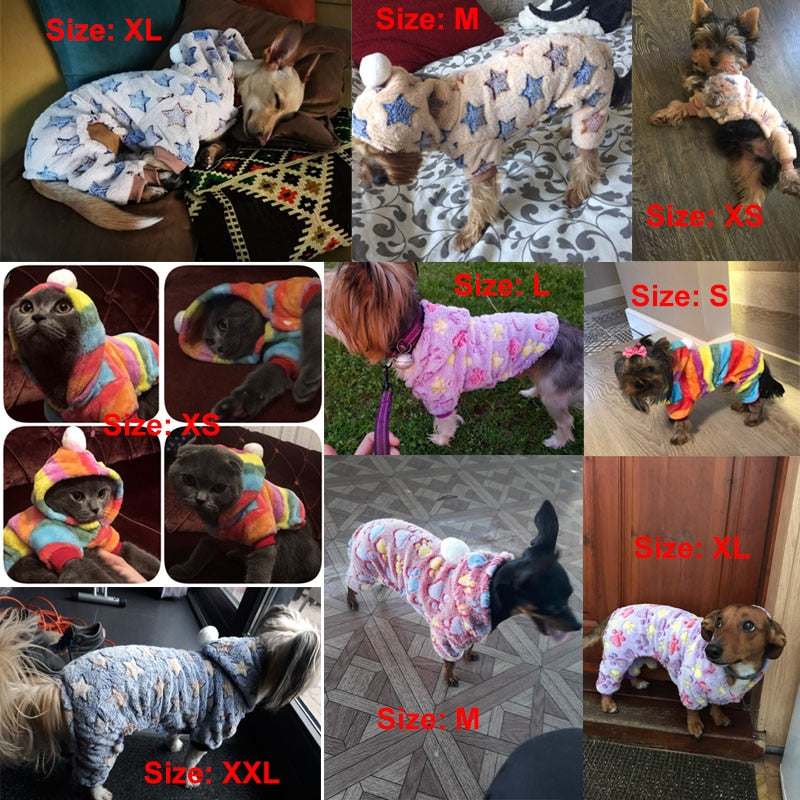 Soft Fleece Winter Dog Jumpsuit Clothing