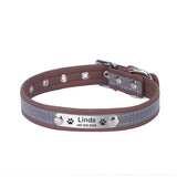 Leather Reflective Dogs Collar