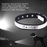 Leather Reflective Dogs Collar