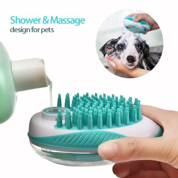 Pet Dog Bath Brush 2-in-1 Pet SPA Massage Comb