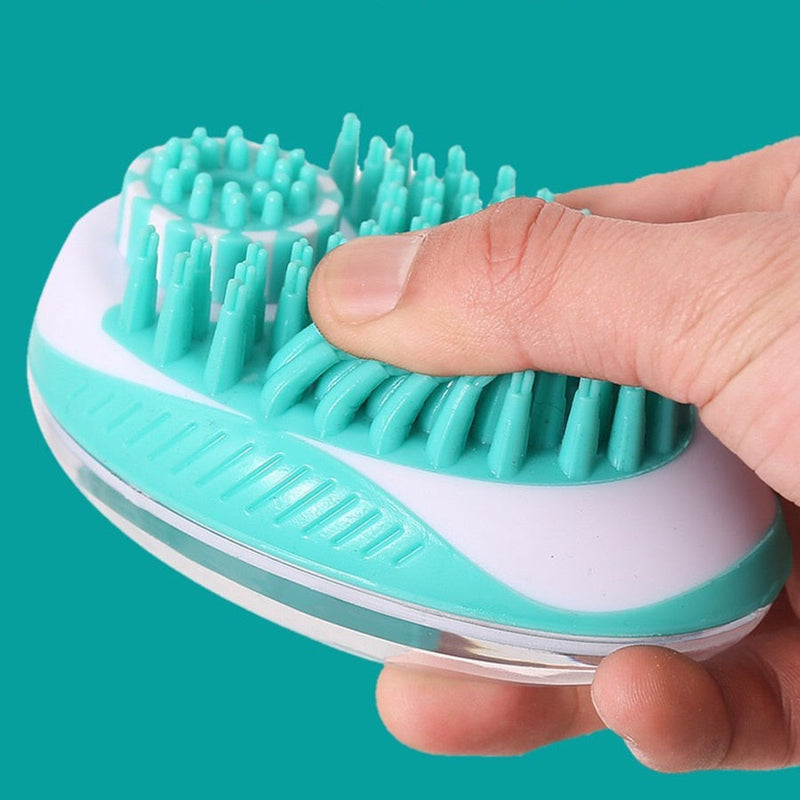 Pet Dog Bath Brush 2-in-1 Pet SPA Massage Comb