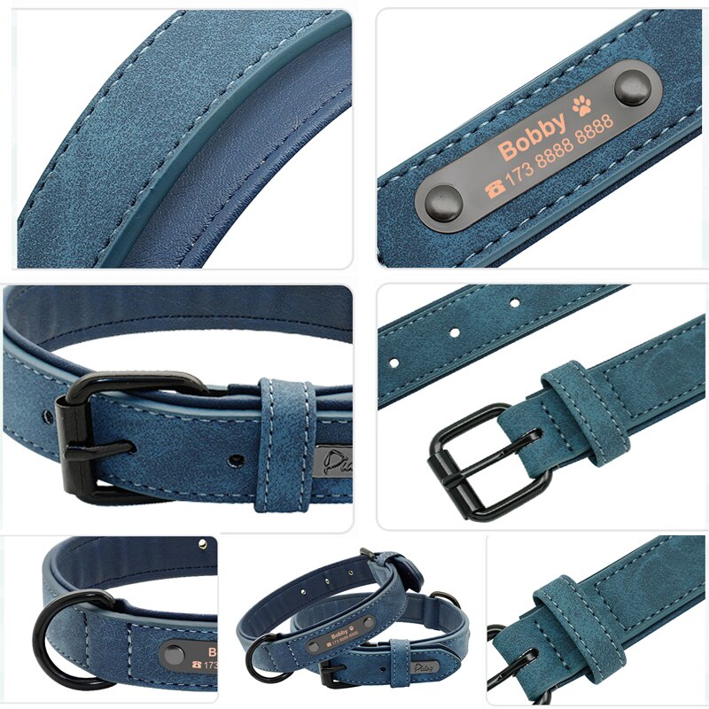 Personalized Custom Leather Dog Collar