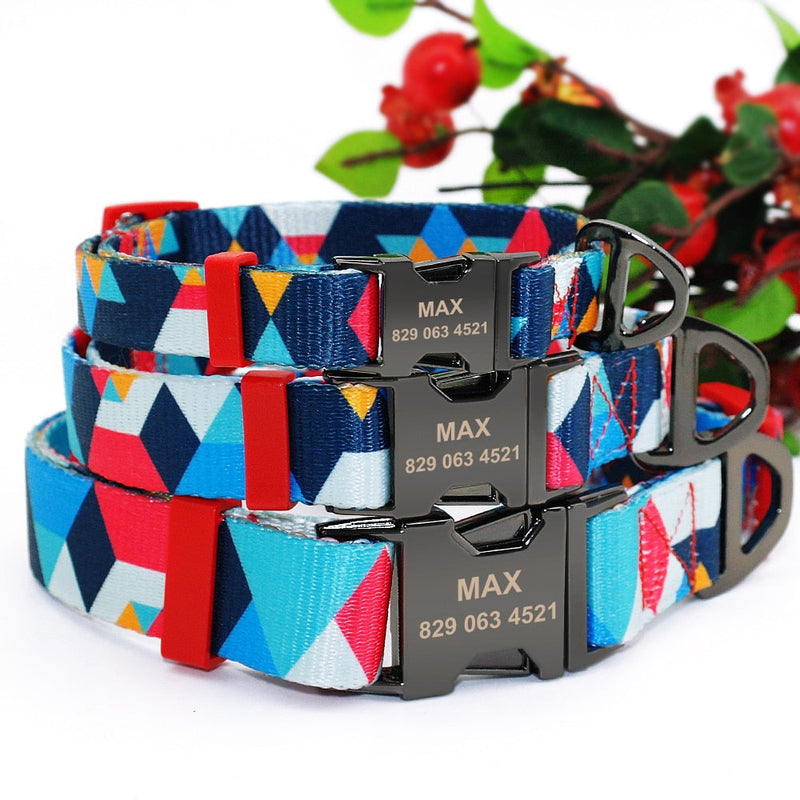 Pet Printed Nylon Engraved Collars