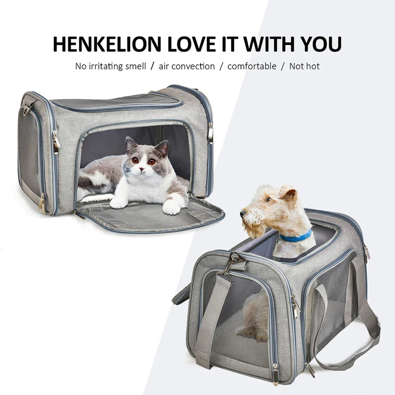 Soft Side Backpack Cat Pet Carriers Dog Travel Bags