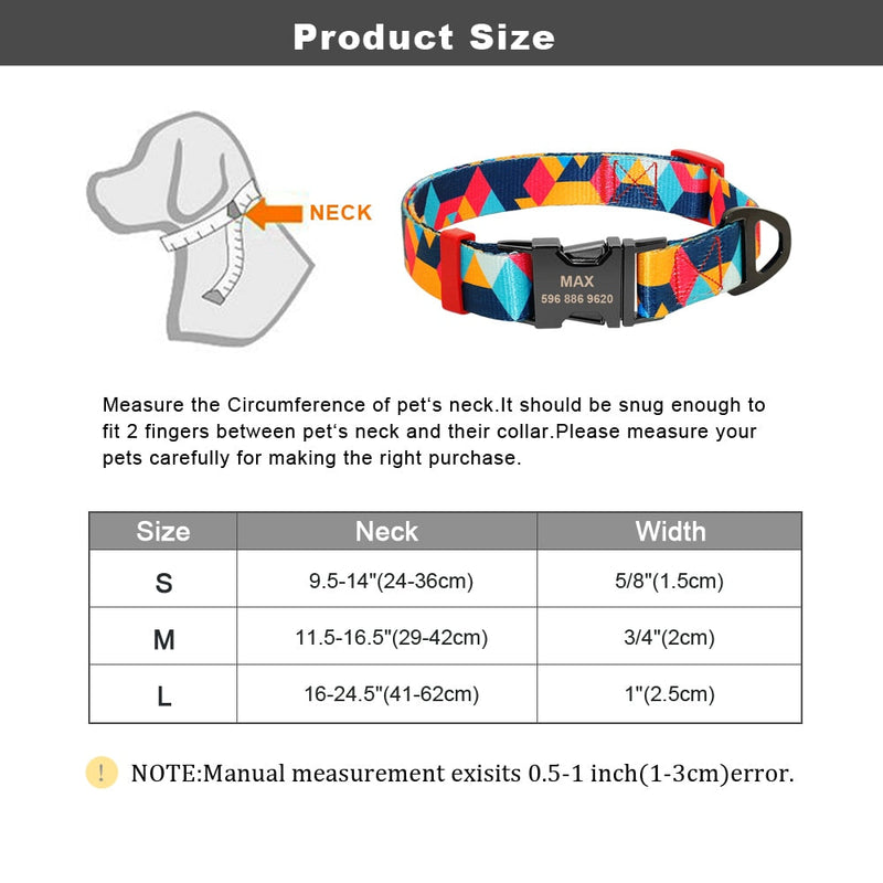 Pet Printed Nylon Engraved Collars