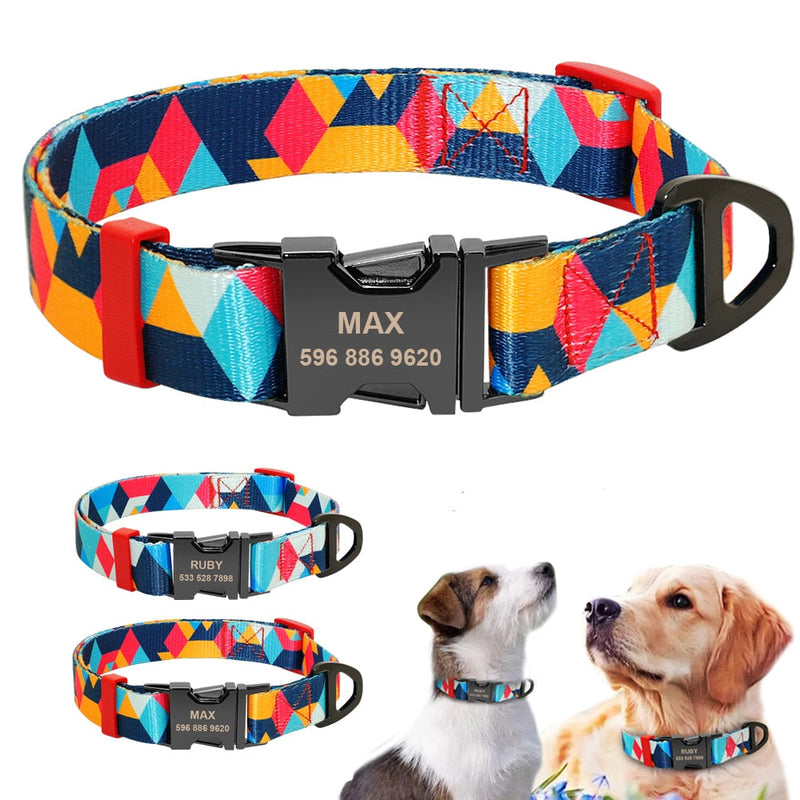 Pet Printed Nylon Engraved Collars