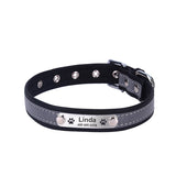 Leather Reflective Dogs Collar