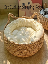 Pure hand-woven rattan cat nest