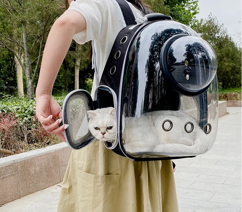 Pet Backpacks Breathable Portable Transparent  Bags