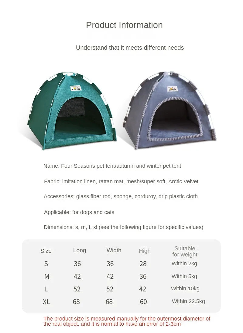 Foldable Cat House Pet Tent