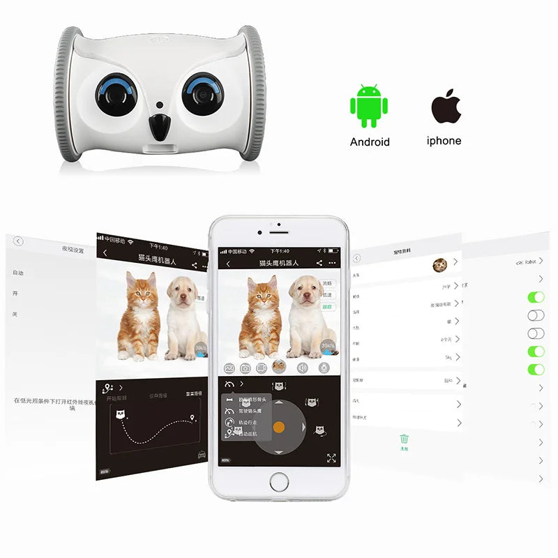 Upgraded Automatic Smart Pet Toy Interactive Owl