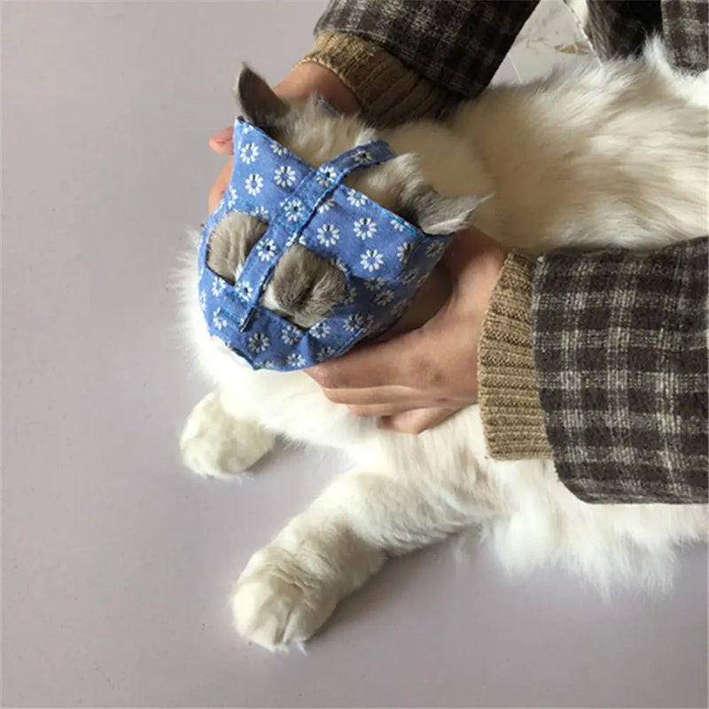 Cat Muzzle Anti-Bite Grooming Mask