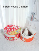 Noodle-Shaped Fleece-Lined Pet Bed