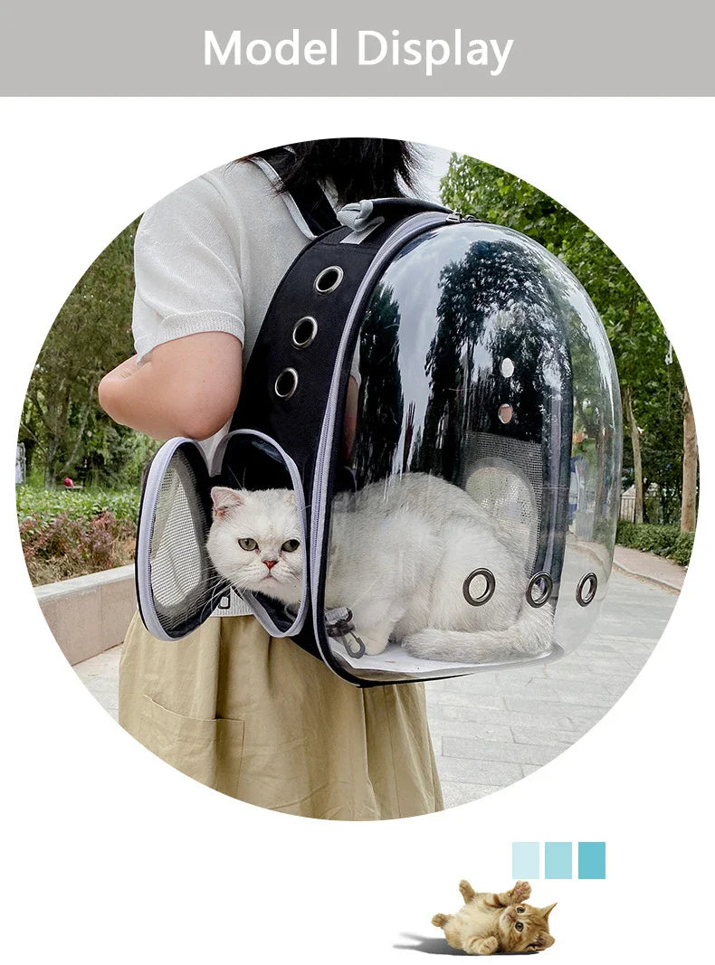 Pet Backpacks Breathable Portable Transparent  Bags