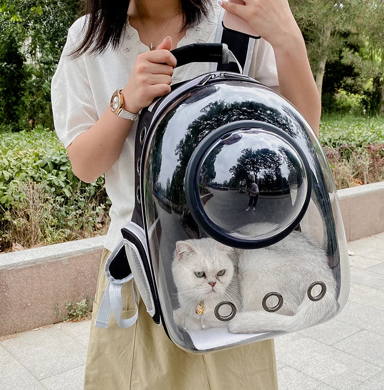 Pet Backpacks Breathable Portable Transparent  Bags