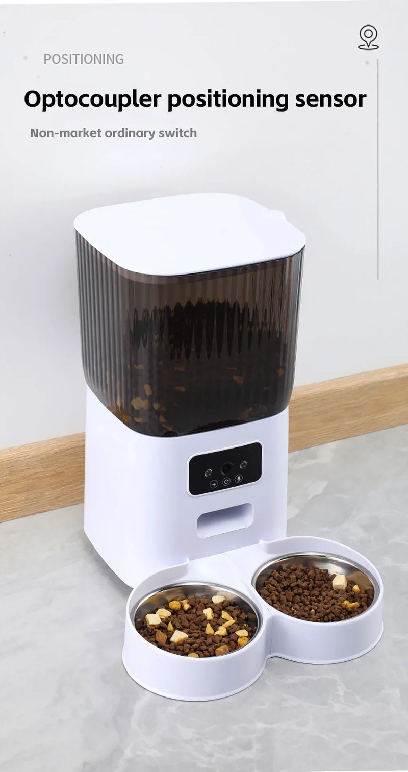 5L Double Bowls Smart Automatic Cat Feeder With Camera