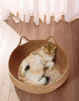 Pure hand-woven rattan cat nest