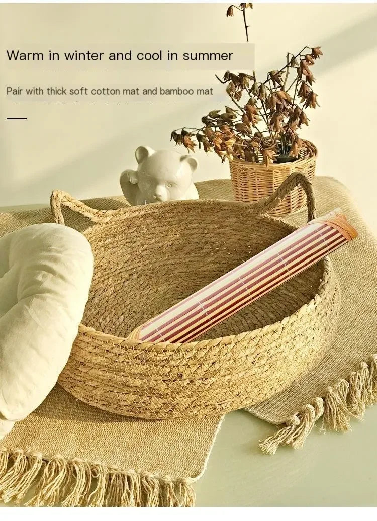 Pure hand-woven rattan cat nest