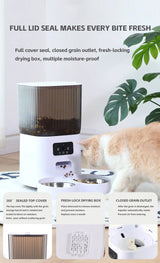 5L Double Bowls Smart Automatic Cat Feeder With Camera