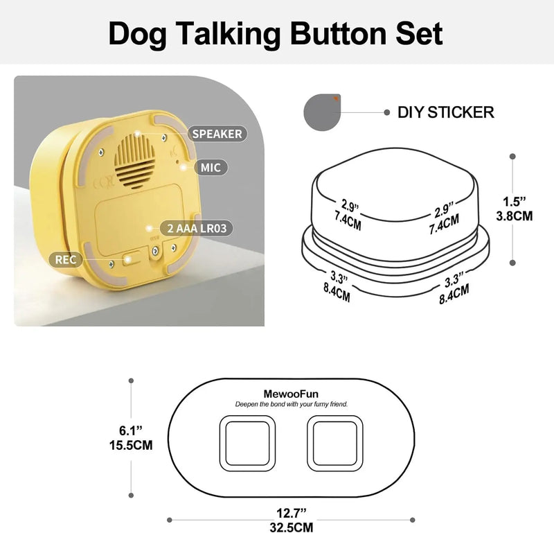 Voice Recording Button Pet Toys for Communication